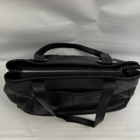 Brighton Black Pebble Leather Gator Embossed Purse Shoulder - Picture 11 of 16